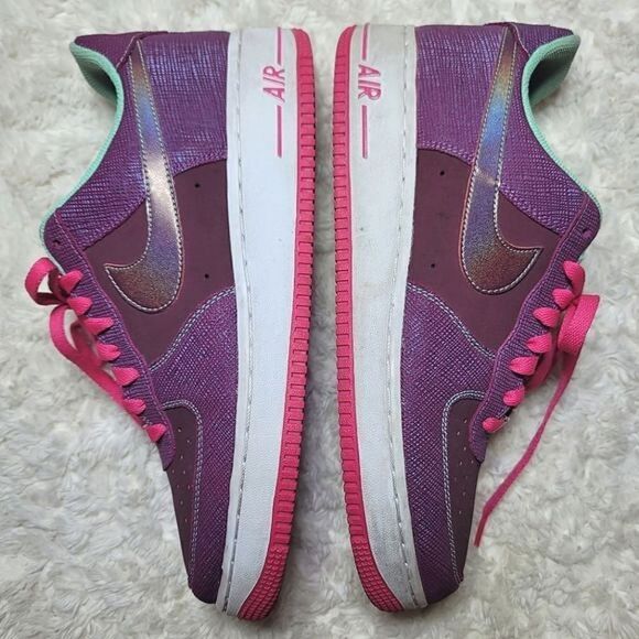 Nike Air Force 1 Cherry Wood Purple & Pink Sneakers (Unisex) - Picture 3 of 12